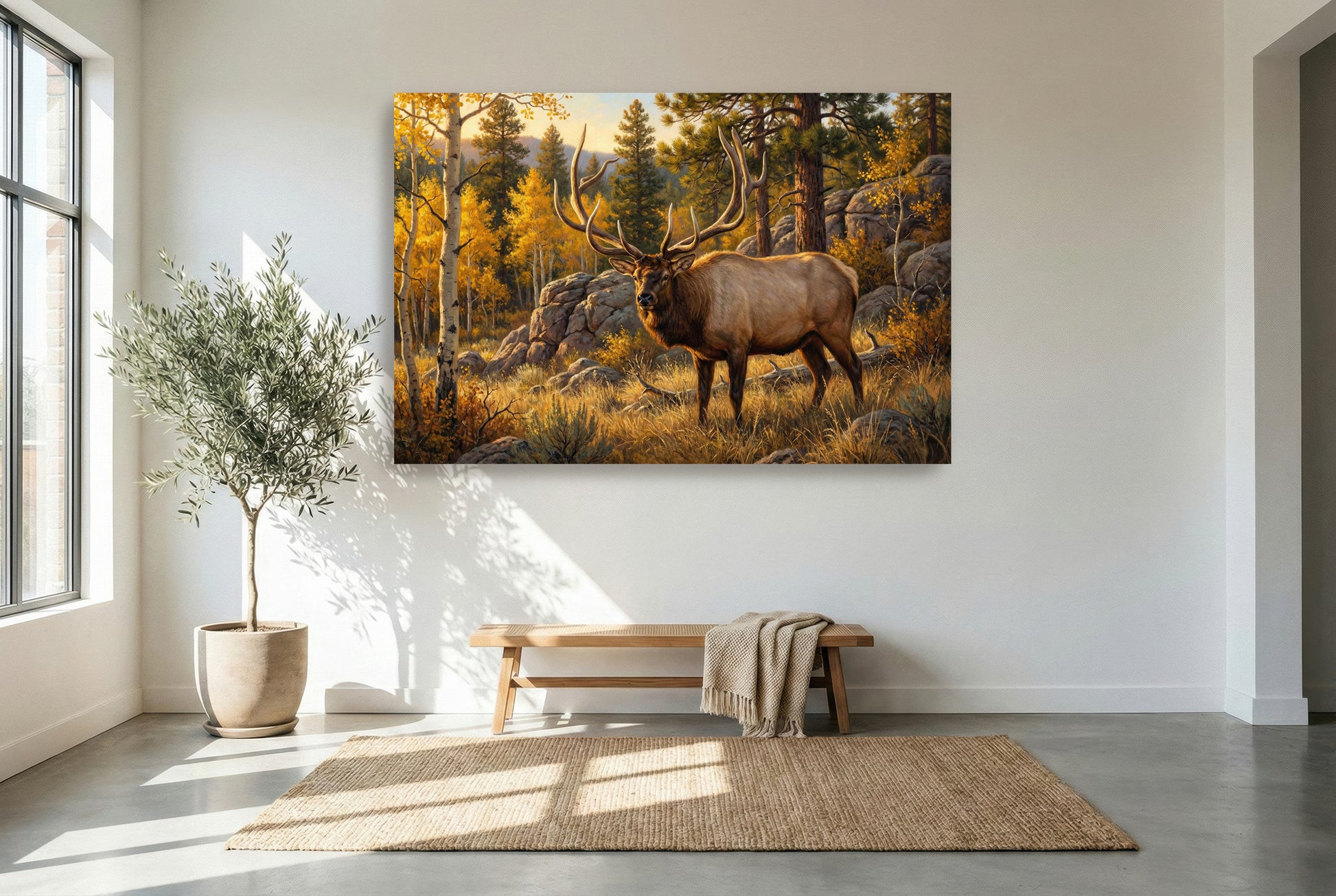gallery wrapped canvas wildlife wall art of the alonzo winter record book typical bull elk