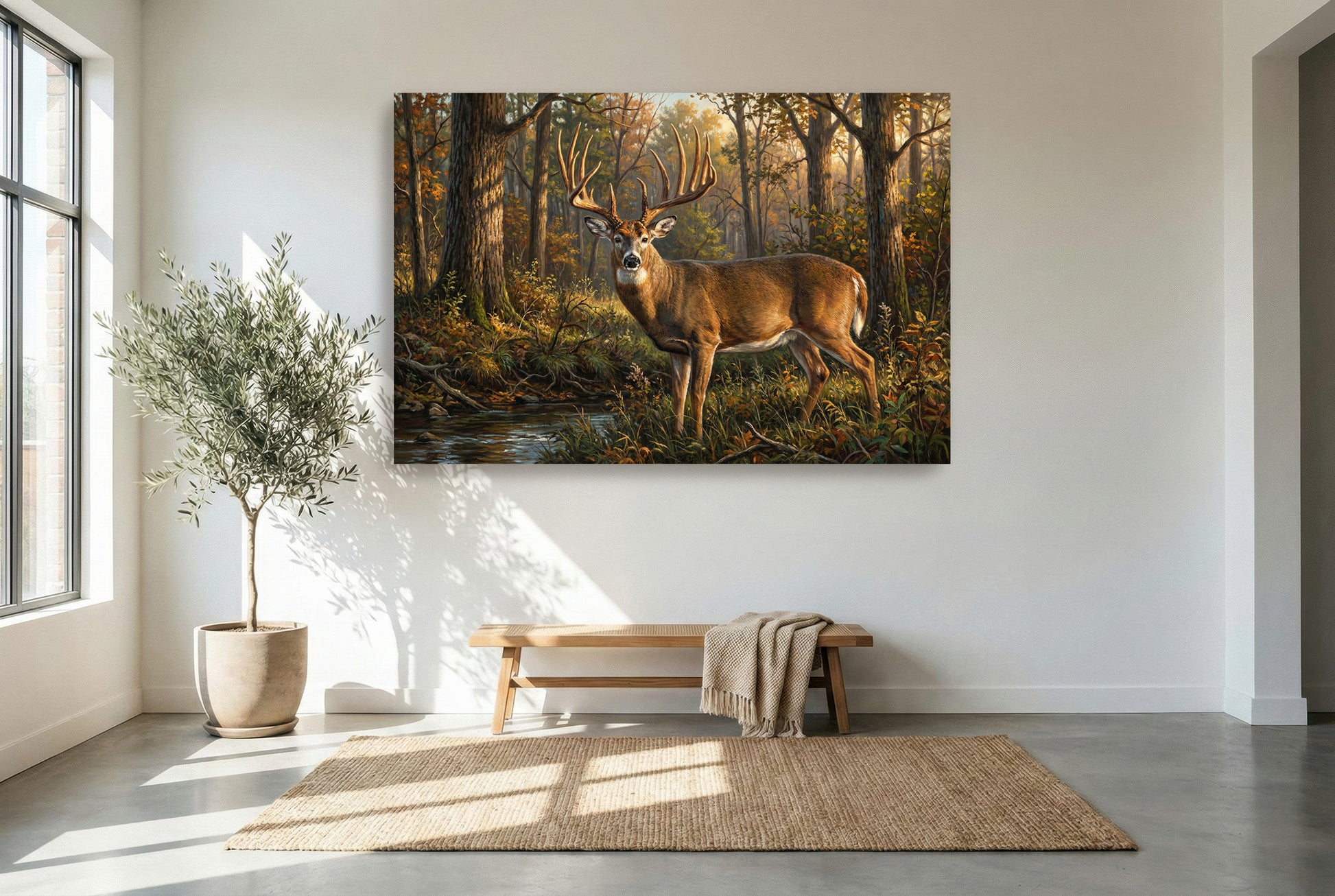 gallery wrapped canvas wildlife wall art of pennsylvania's biggest whitetail buck