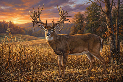 stephen tucker whitetail buck tennessee oil painting paper art print