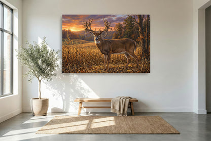 gallery wrapped canvas wildlife wall art of the stephen tucker whitetail buck tennessee