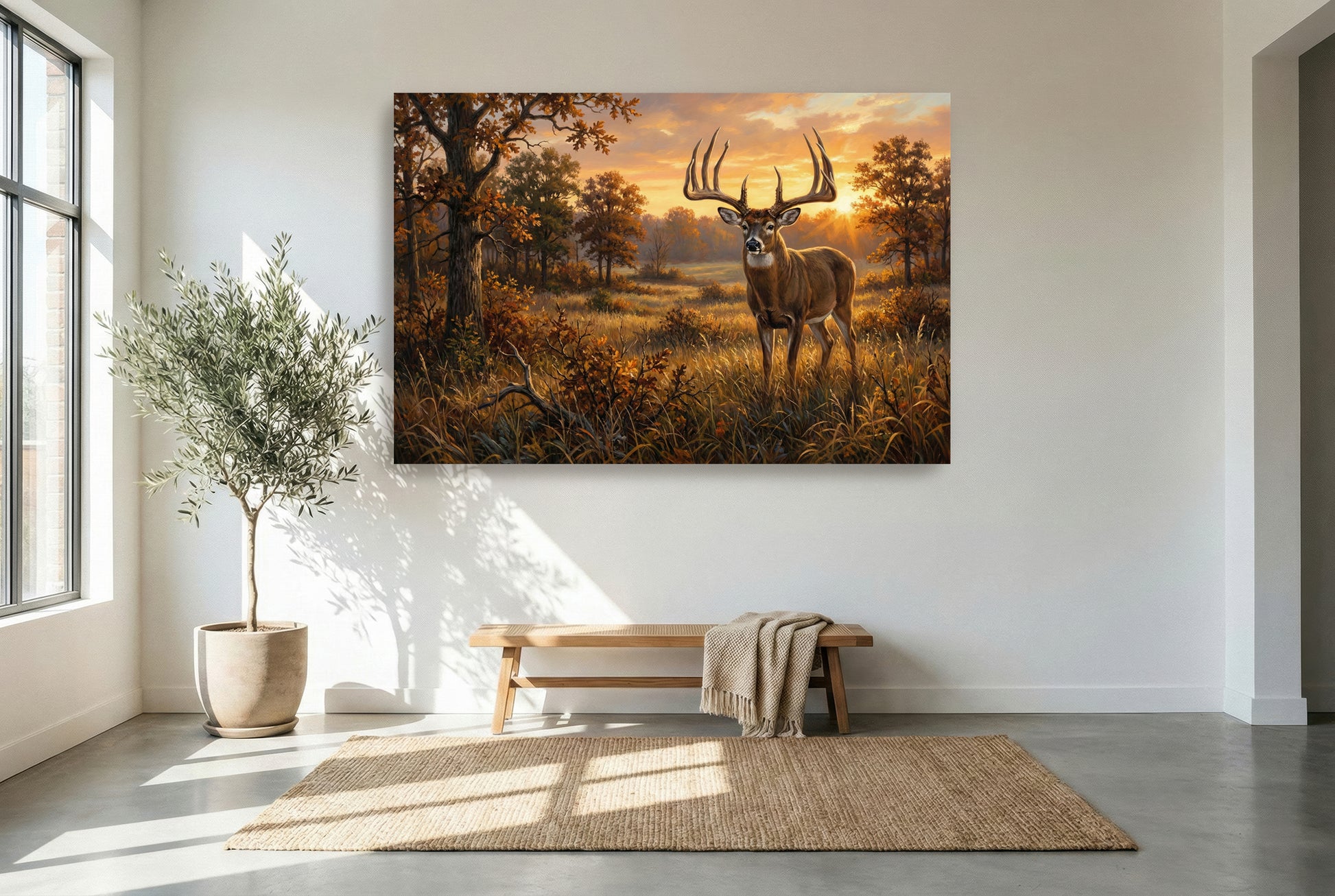 gallery wrapped canvas wildlife wall art of the missouri gibson whitetail buck